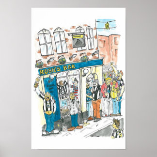 Poster barre de roses