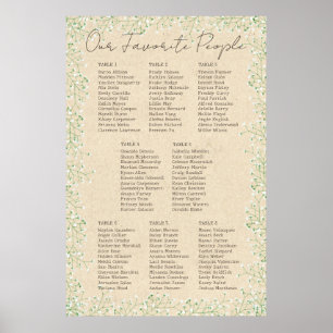 Poster Barre de sièges pour Mariage rustique floral