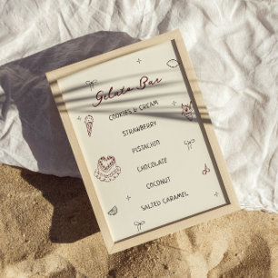 Poster Barre Gelato Gelato Glissée À La Main