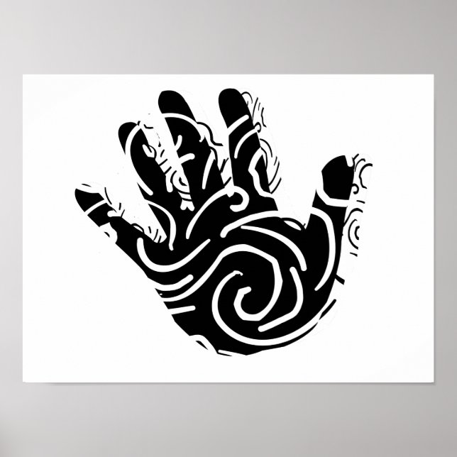 Poster Barre géométrique abstraite (Devant)