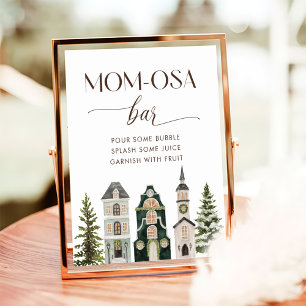 Poster Barre Mom-osa pour Baby Shower d'Hiver Il Faut un
