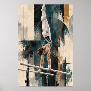 Poster Barres parallèles Gymnastique Gymnaste masculin Ap