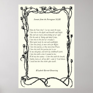 Poster Barrett Browning - Sonnets du Portugais 43