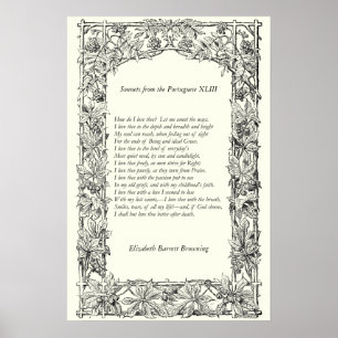 Poster Barrett Browning - Sonnets du Portugais 43