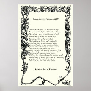 Poster Barrett Browning - Sonnets du Portugais 43