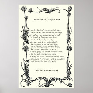 Poster Barrett Browning - Sonnets du Portugais 43