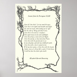 Poster Barrett Browning - Sonnets du Portugais 43