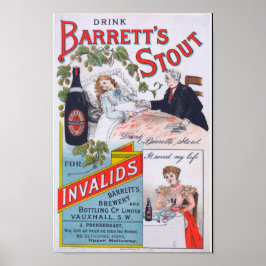 Poster Barretts Stout Publicité Vintage