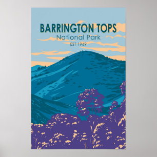 Poster Barrington Tops Parc National Australie Vintage