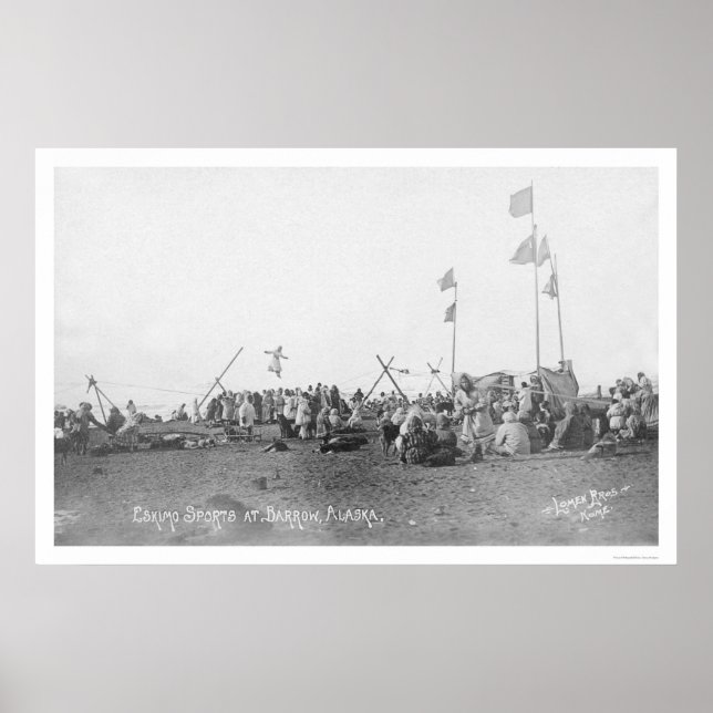 Poster Barrow Alaska Eskimo Sports 1909 (Devant)