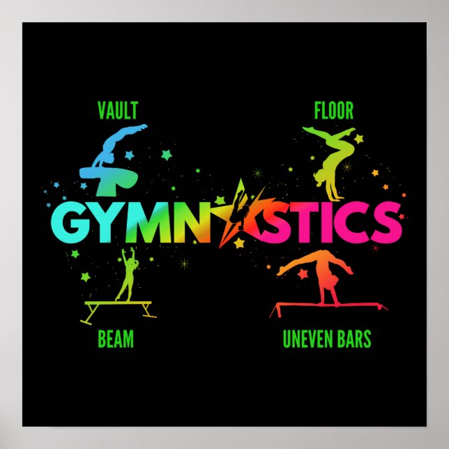 Poster Bars de gymnastique pour femmes Coffre-fort pour p (Devant)
