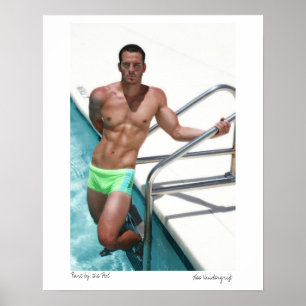 Poster Bart-4771, Bart par la piscine, Lee Vandergrift
