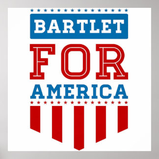 Poster bartlet pour l'amérique