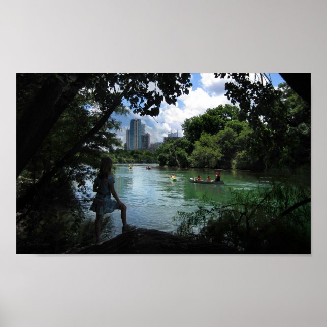 Poster Barton Creek / Ladybird Lake - Austin, Texas (Devant)