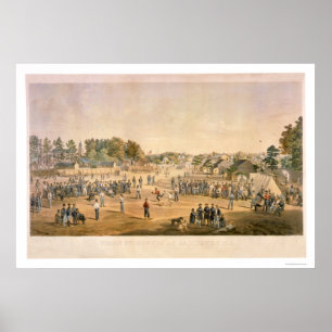 Poster Base-ball 1863 de guerre civile