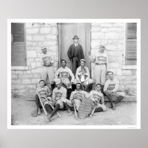 Poster Base-ball 1900 d'Afro-américain