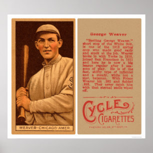 Poster Base-ball 1912 de White Sox de tisserand de mâle