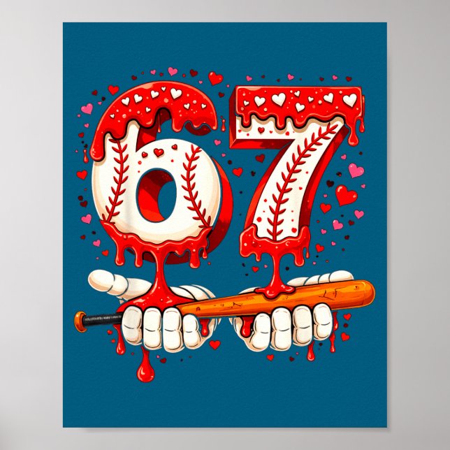 Poster Base-ball garçons 67 Glace au goutte à goutte (Devant)