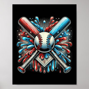 Poster Baseball Accueil Plate Driys Baseball Bat, Baseba