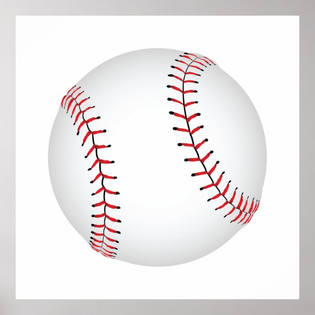 Poster Baseball Design Baseball avec Couleur BG personnal (Devant)