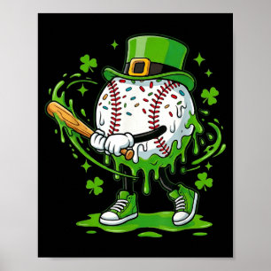 Poster Baseball Drip pour garçons Ice Cream Drip Jeunesse