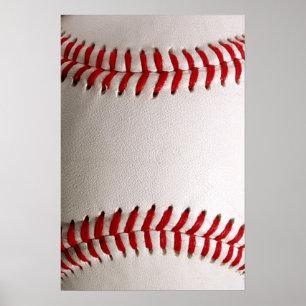 Poster Baseball et Softball Couture Rouge
