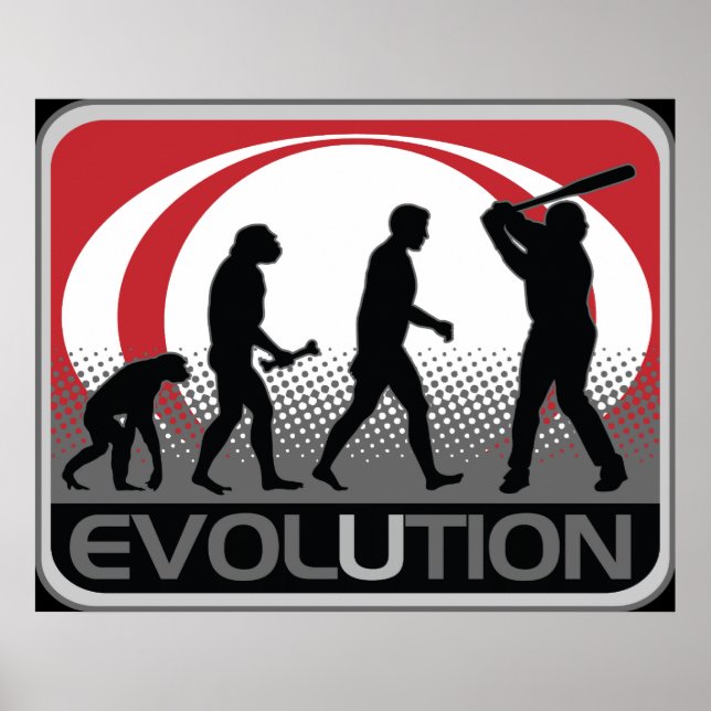 Poster Baseball Évolution (Devant)
