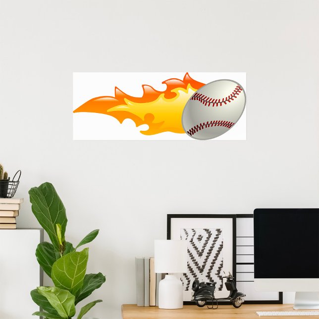 Poster Baseball flamboyant (Créateur téléchargé)