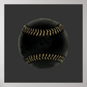 Poster baseball noir