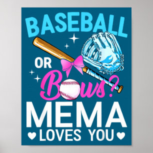 Poster Baseball ou noeuds mema aime révélation de sexe ga