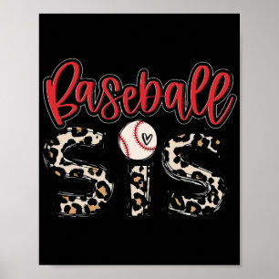 Poster Baseball Sis Sport Vintage Aîné Soeur Mères Da