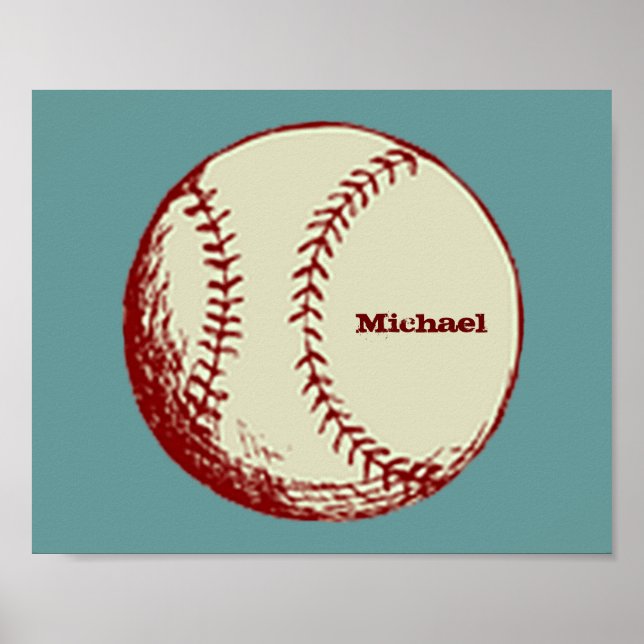Poster Baseball vintage (Devant)