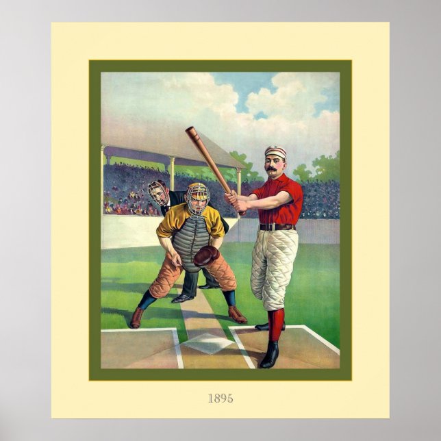 Poster Baseball vintage (Devant)