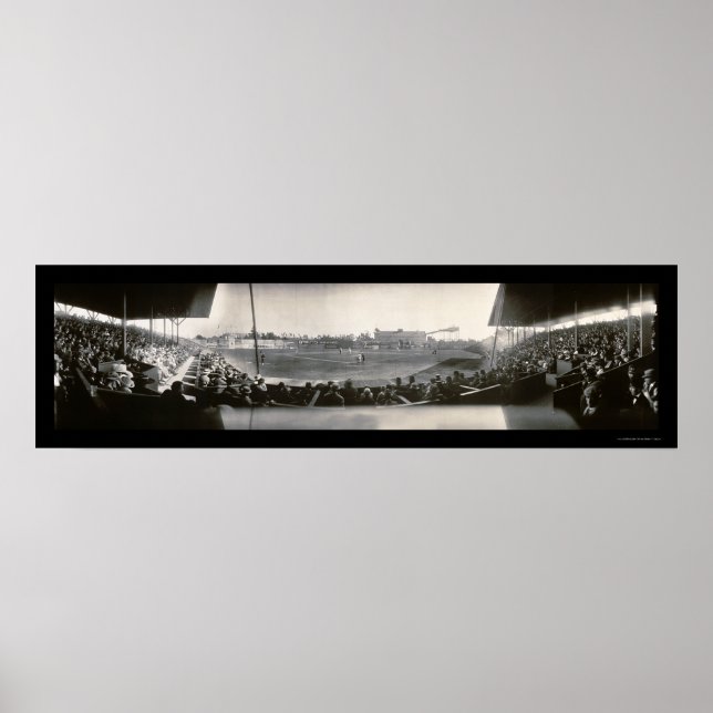 Poster Baseball Washington Park Photo 1911 (Devant)