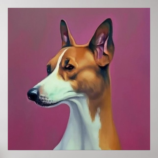 Poster Basenji - Portrait de chien (Devant)