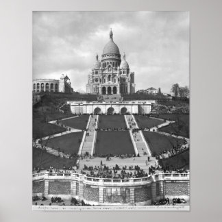 Poster Basilique du Sacre-Coeur, Montmartre, 1876-1910