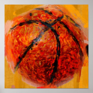 Poster Basket-ball Abstrait