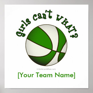 Poster Basket-ball - Blanc/Vert