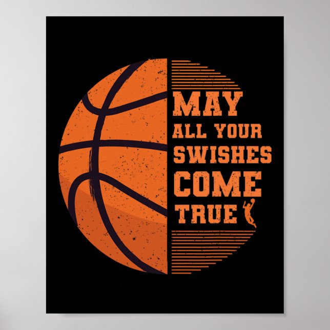 Poster Basket-ball mai tous vos Swings obtenir True Colle (Devant)
