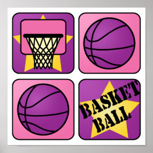 Poster Basket-ball PInk