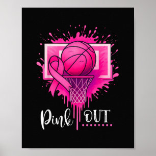 Poster Basket-ball Pink Out Sensibilisation au cancer du