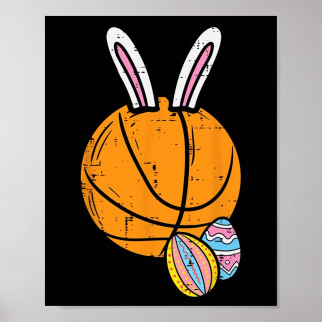 Poster Basket de Pâques lapin lapin Sports Hommes garçons (Devant)