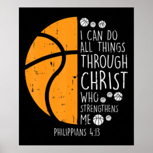 Poster Basket Je Peux Faire Des Choses Bible Verse Dieu J