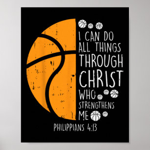 Poster Basket Je Peux Faire Des Choses Bible Verse Dieu J