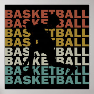 Poster basketbal vintage player