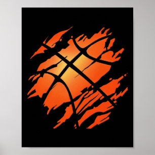 Poster Basketball américain Drapeau Sports Lover Athlète