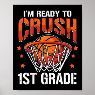 Poster Basketball de 1ère année Revenir à l'école garçons