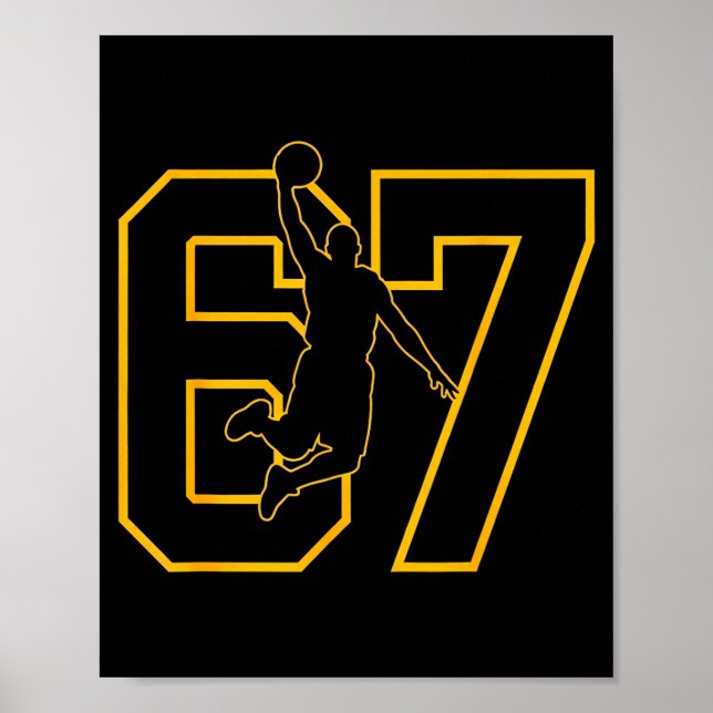 Poster Basketball Drip Number 67 Basketball Player  (Devant)