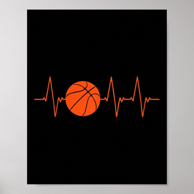 Poster Basketball Heartbeat Ball (Devant)
