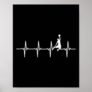 Poster Basketball Heartbeat pour les joueurs de basket-ba